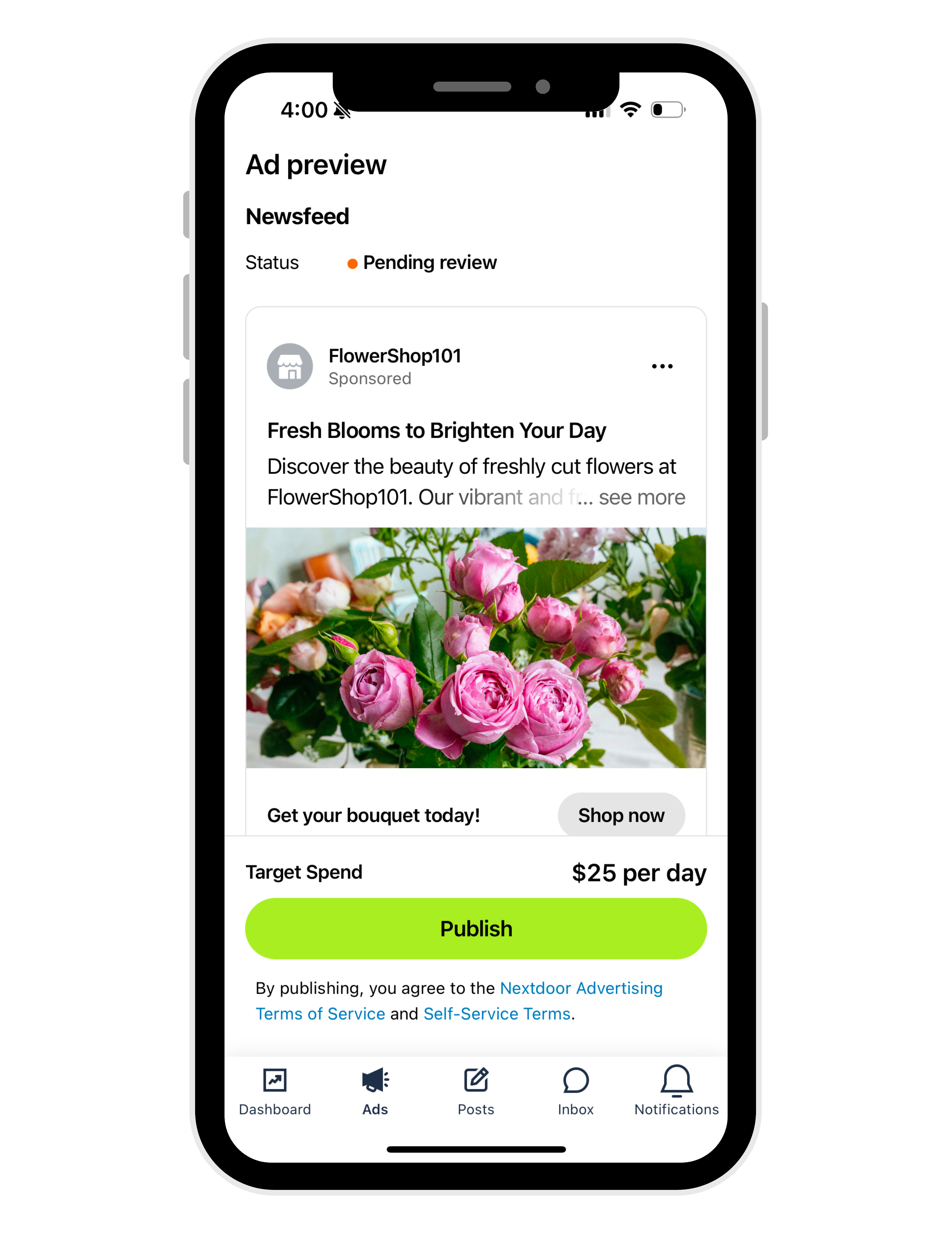 Preview ad